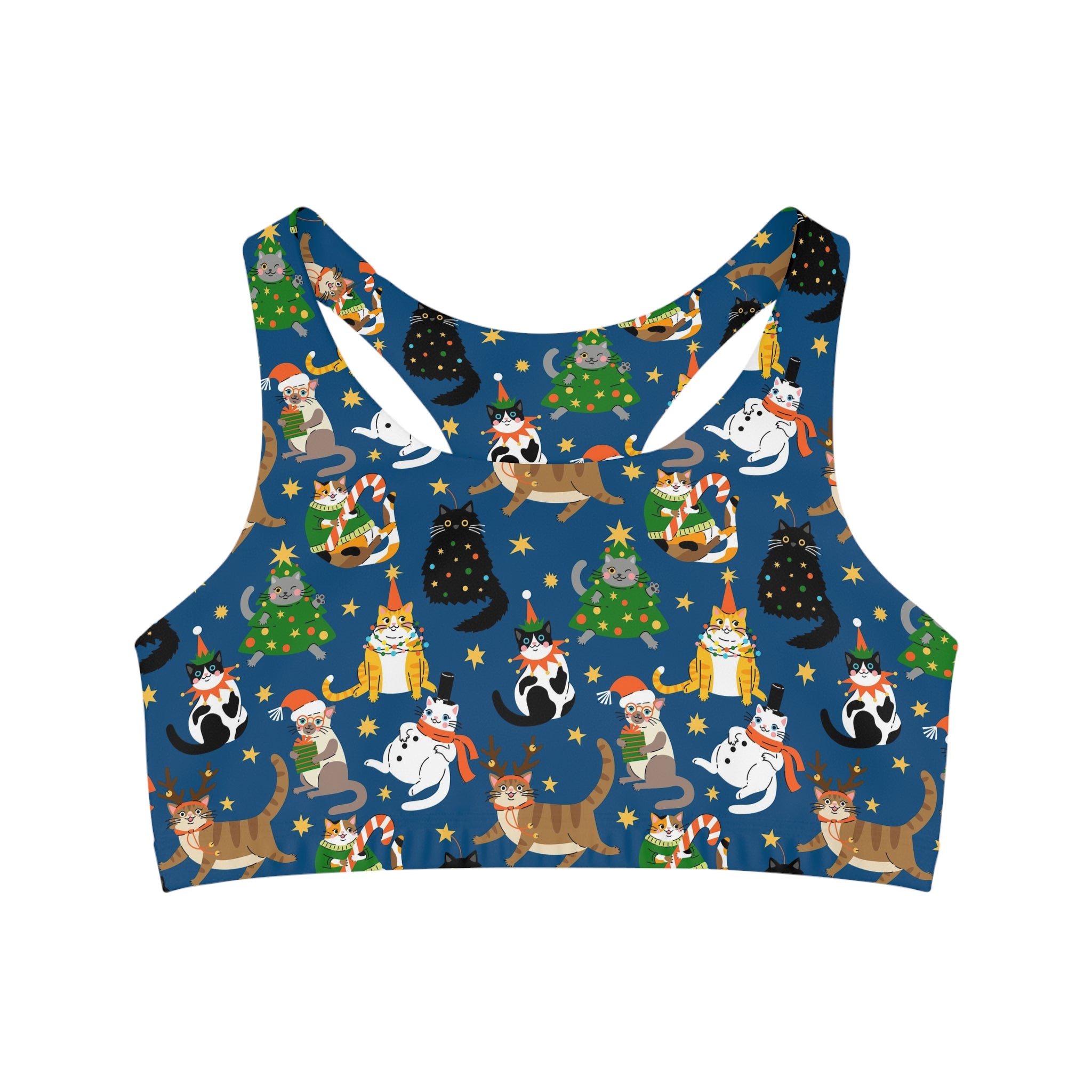 Christmas Kitties Sports Bra
